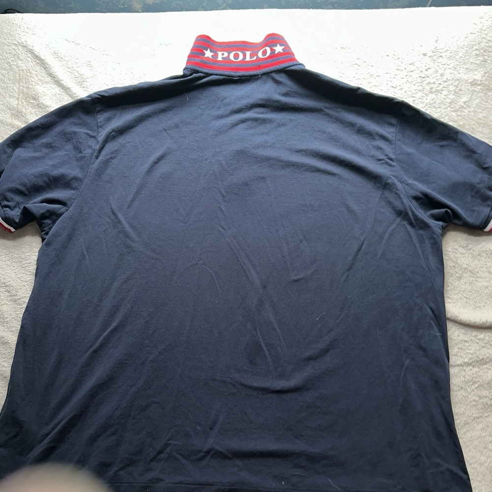 Polo Ralph Lauren Men 3XBT Blue Polo Shirt Graphic Under Collar Big Pony 3XL - Picture 12 of 12